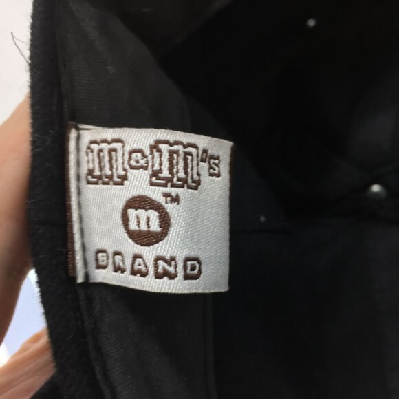 M&Ms Brand Black Adjustable Strapback Cap Yellow Character Embroidery - Picture 2 of 6